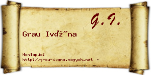 Grau Ivána névjegykártya